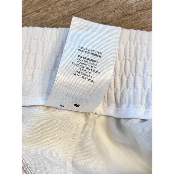 Aritzia Wilfred Wide Leg Pant MEDIUM Cream Crepe Pull On Dress Trousers Women - Picture 6 of 7